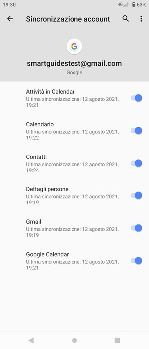 Assicurati che Contatti sia selezionato