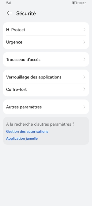 Sélectionnez Autres paramètres