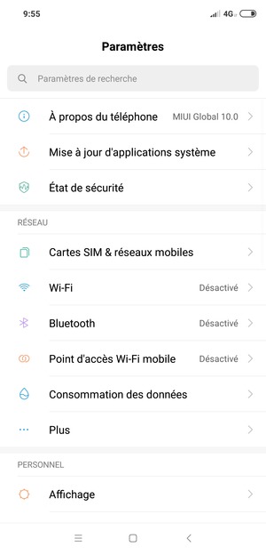Sélectionnez Point d'accès Wi-Fi mobile