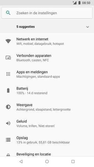 Selecteer Netwerk en internet