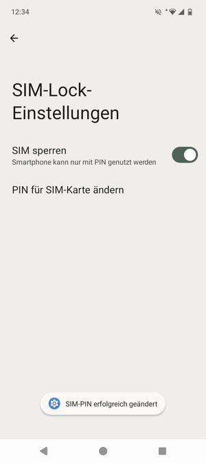 Ihre SIM-PIN wurde geändert