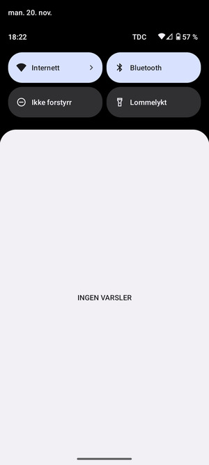 Dra ned toppmenyen igjen