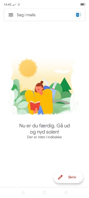 Din Gmail er klar til brug