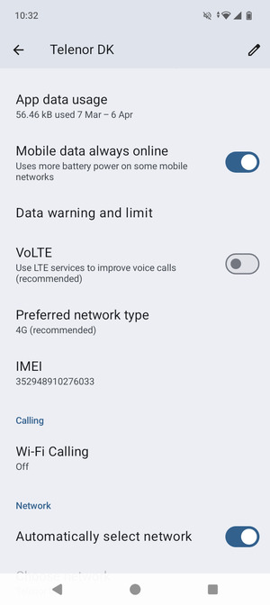 To change network if network problems occur, turn off Automatically select network