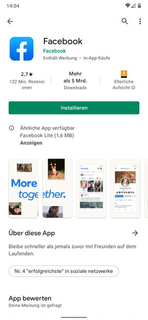 Wählen Sie Installieren