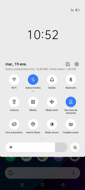 Desactive Servicios de ubicación