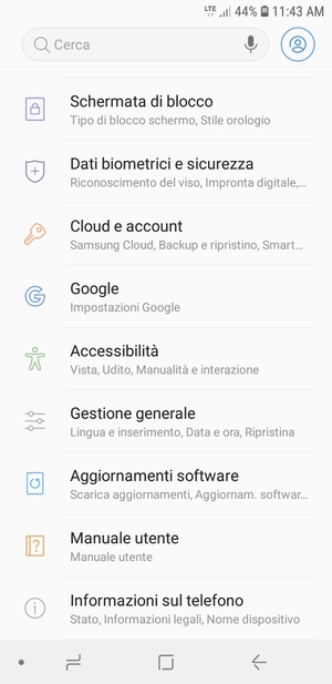 Scorri e seleziona Aggiornamenti software
