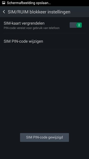 Uw SIM PIN-code is gewijzigd