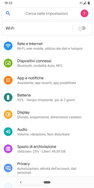 Attiva Wi-Fi