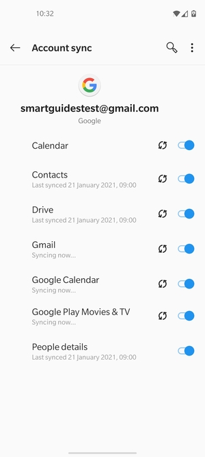 Your information will be synchronised