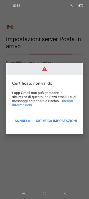 Seleziona MODIFICA IMPOSTAZIONI