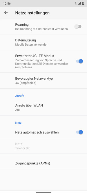 Scrollen Sie und wählen Sie Zugangspunkte (APNs)