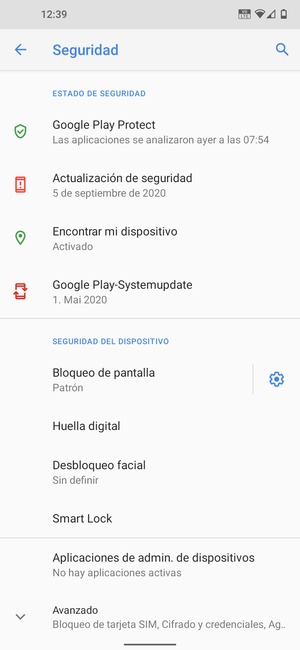 El teléfono ha sido asegurado con un bloqueo de pantalla