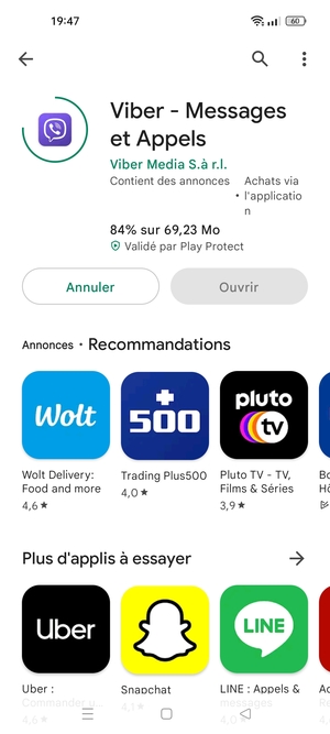 Veuillez attendre la fin de la procédure d'installation