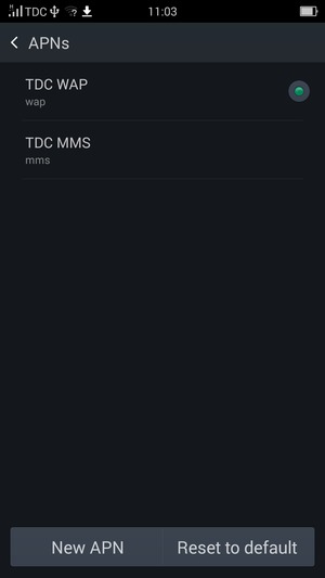 Select Reset to default