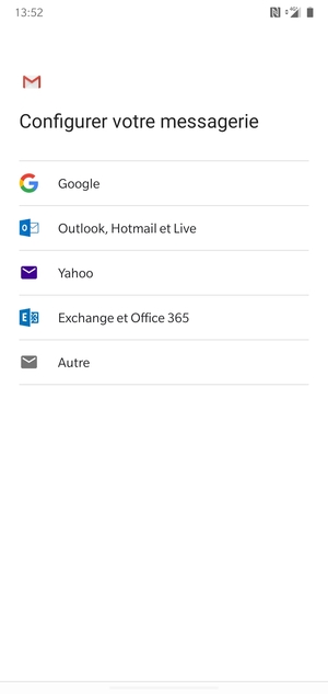 Sélectionnez Outlook, Hotmail et Live