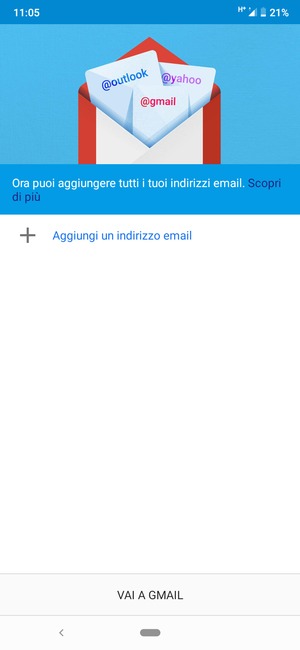 Seleziona Aggiungi un indirizzo email