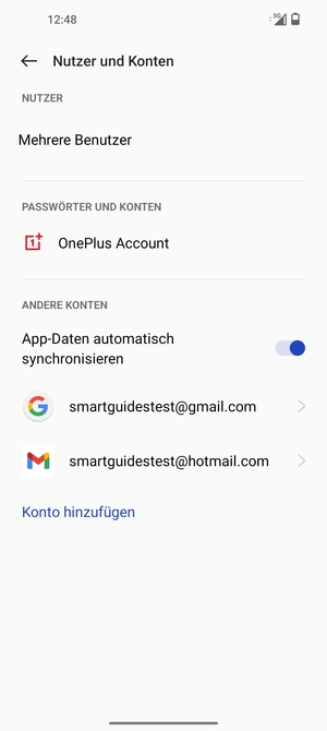 Wählen Sie Ihr Google Konto