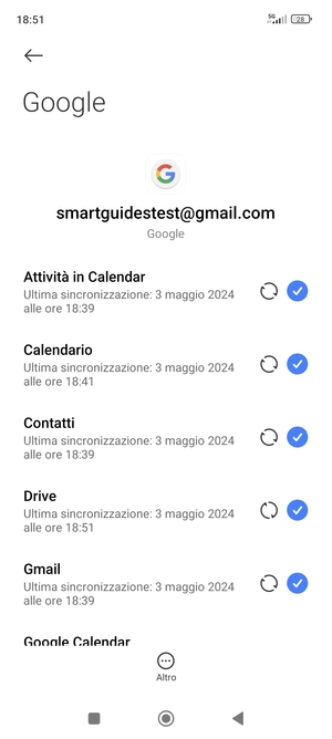 Assicurati che Contatti sia selezionato