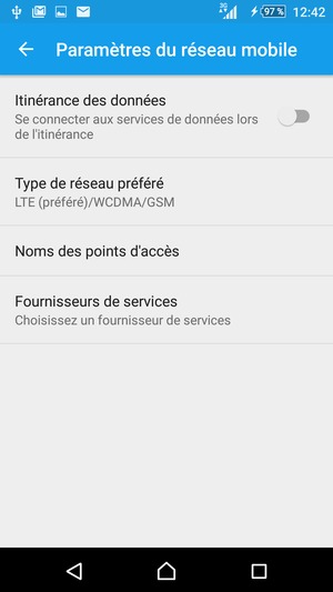 Sélectionnez Noms des points d'accès