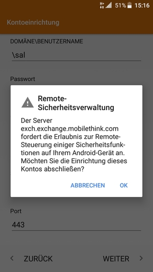 Wählen Sie OK