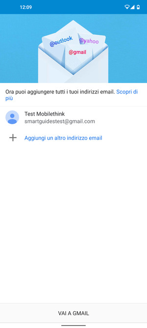 Seleziona VAI A GMAIL
