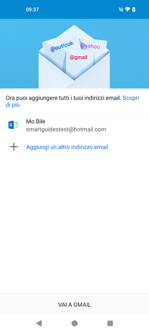 Seleziona VAI A GMAIL