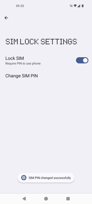Your SIM PIN has been changed