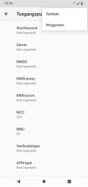 Selecteer Opslaan