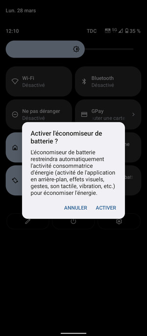 Sélectionnez ACTIVER