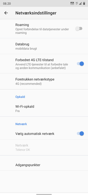 Scroll til og vælg Adgangspunkter