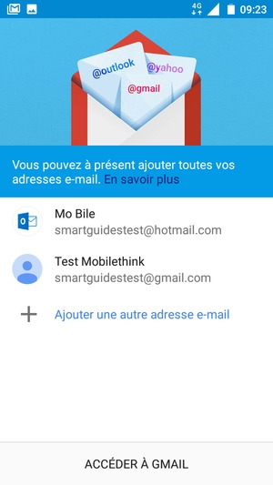 Sélectionnez ACCÉDER À GMAIL