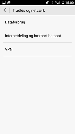 Vælg Internetdeling og bærbart hotspot