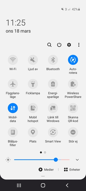 Välj Ljud av för att byta till ljudläge igen