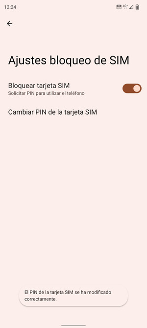 Su PIN de tarjeta SIM ha sido cambiado