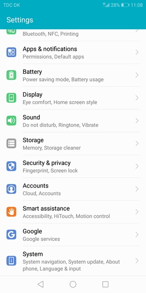 Scroll to and select System