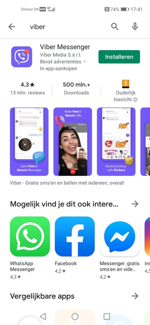 Selecteer de app