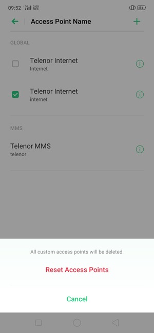 Select Reset Access Points