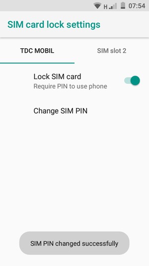 Your SIM PIN has been changed