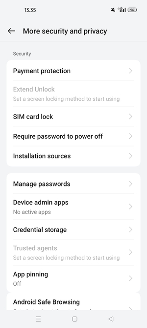 Scroll to and select SIM card lock