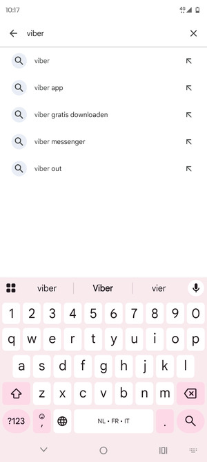 Voer de app-naam in en selecteer Zoeken