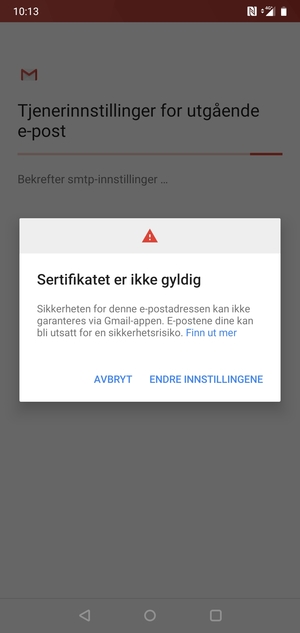 Velg ENDRE INNSTILLINGENE