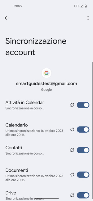 Le tue informazioni verranno sincronizzate