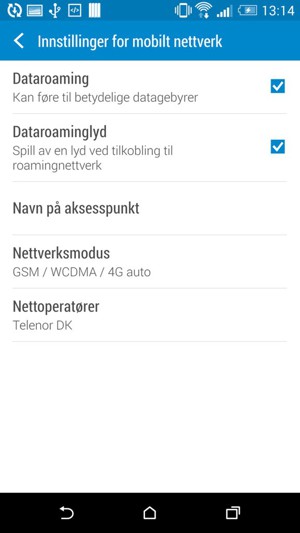 Slå Dataroaming på eller av