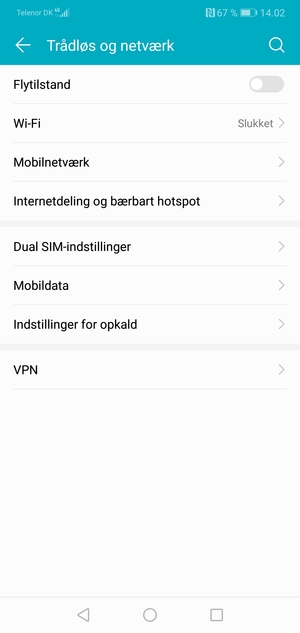 Vælg Mobilnetværk