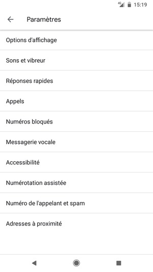 Sélectionnez Messagerie vocale