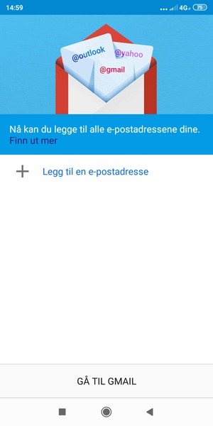Velg Legg til en e-postadresse