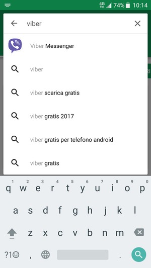 Inserisci il nome dell'app e seleziona Cerca