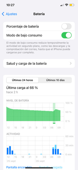 Active Modo de bajo consumo
