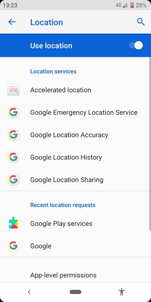 Turn off Use location